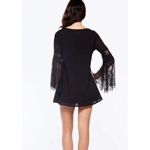 L*Space Swimwear Burning Sun Tunic in Black Size Small - Picture 3 of 7